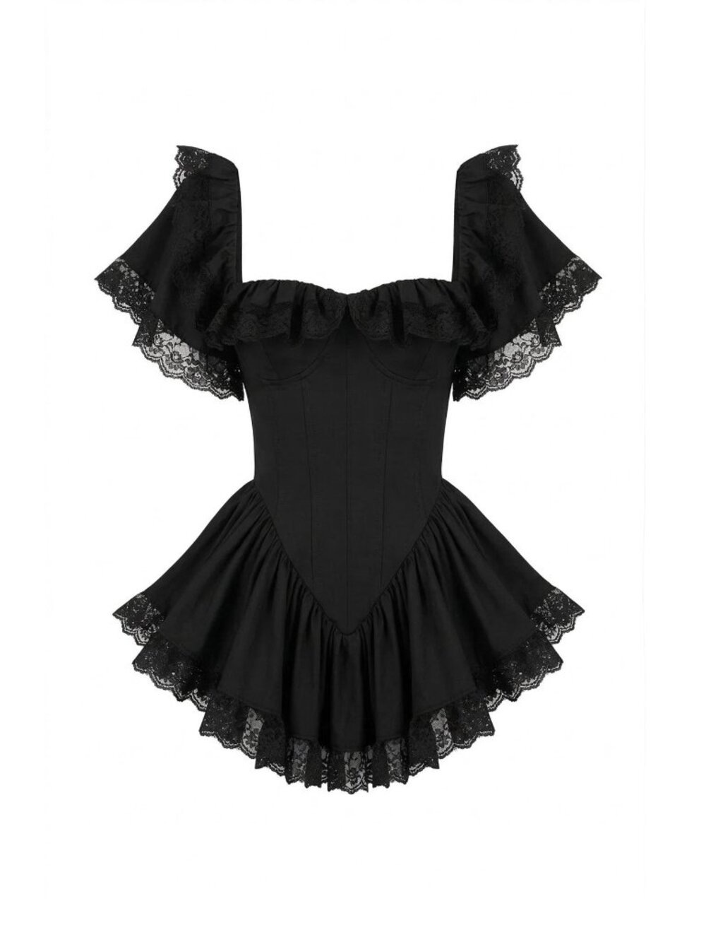 Selkie The Caviar Cupid Top in black XL